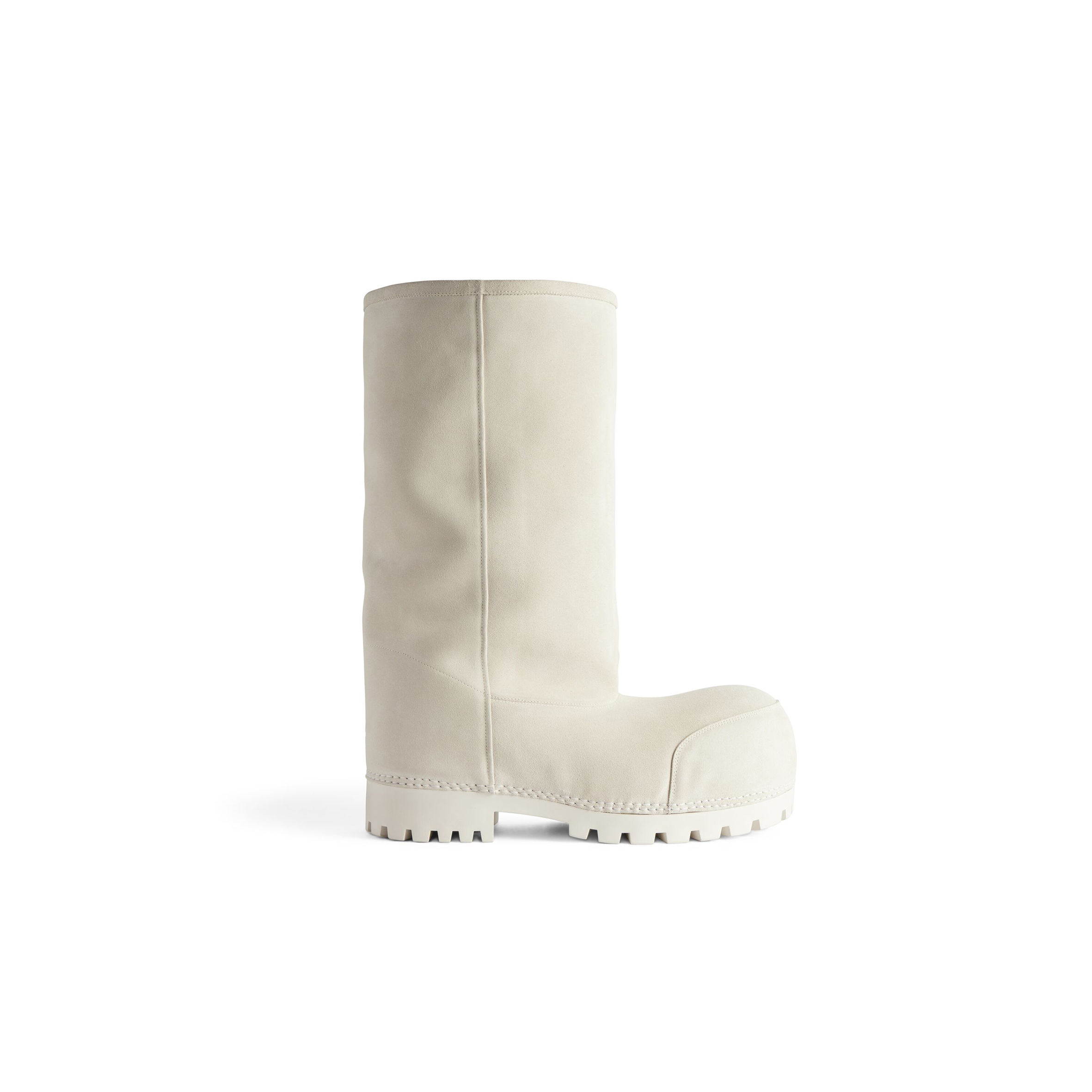 BALENCIAGA ALASKA FUR WHITE CALFSKIN AND SYNTHETIC TALL BOOTS 802177WBFC19000